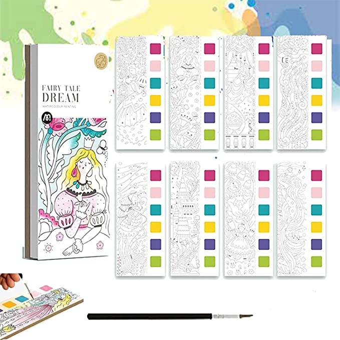Kreativ Malbuch mit Wasserfarben – Malspaß mit 6 Farben