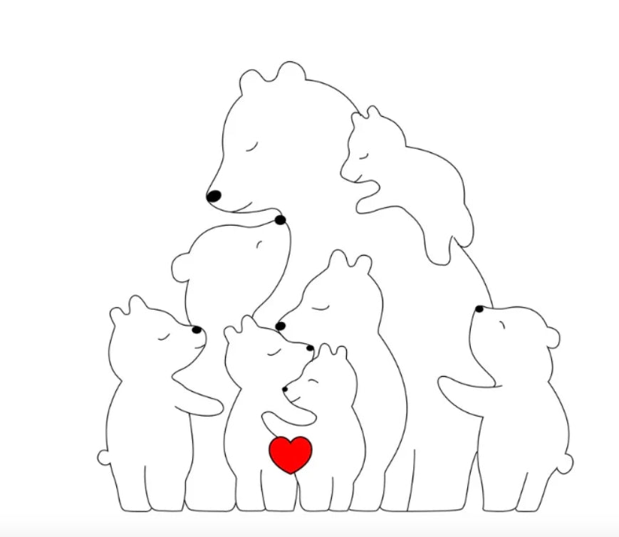 Personalisierte Bärenfamilie