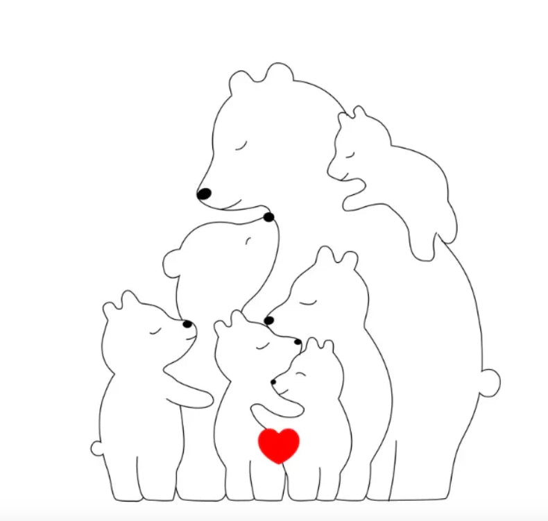 Personalisierte Bärenfamilie