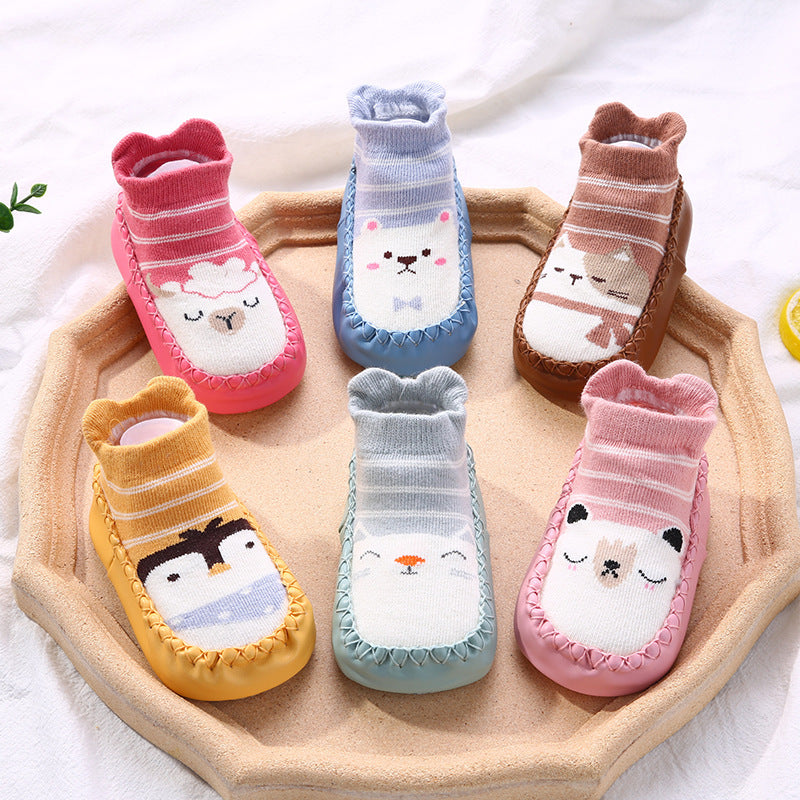 Atmungsaktive Babysocken – Rutschfeste Laufsocken mit weicher Sohle für Säuglinge und Kleinkinder