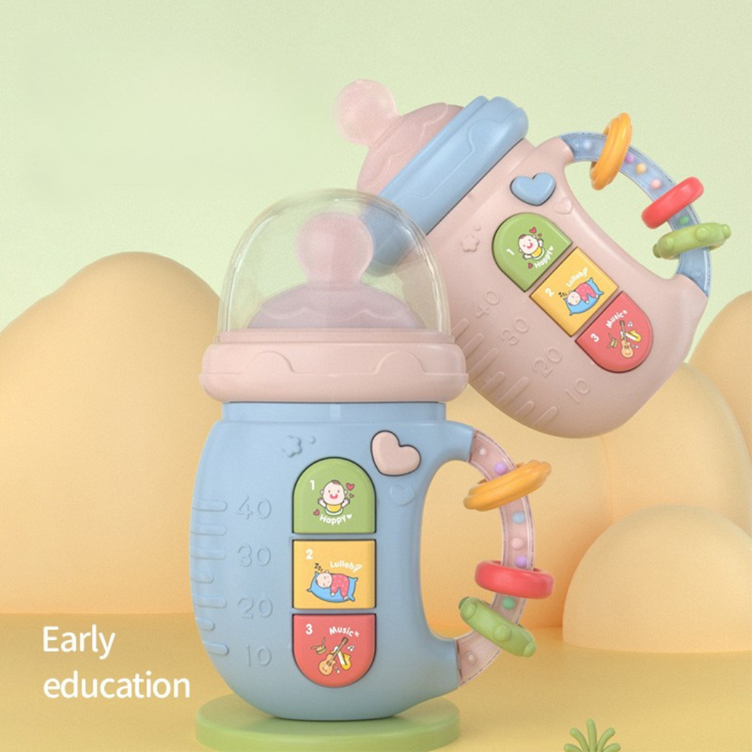 Musikalischer Baby Schnuller mit Beißring und Rasseln