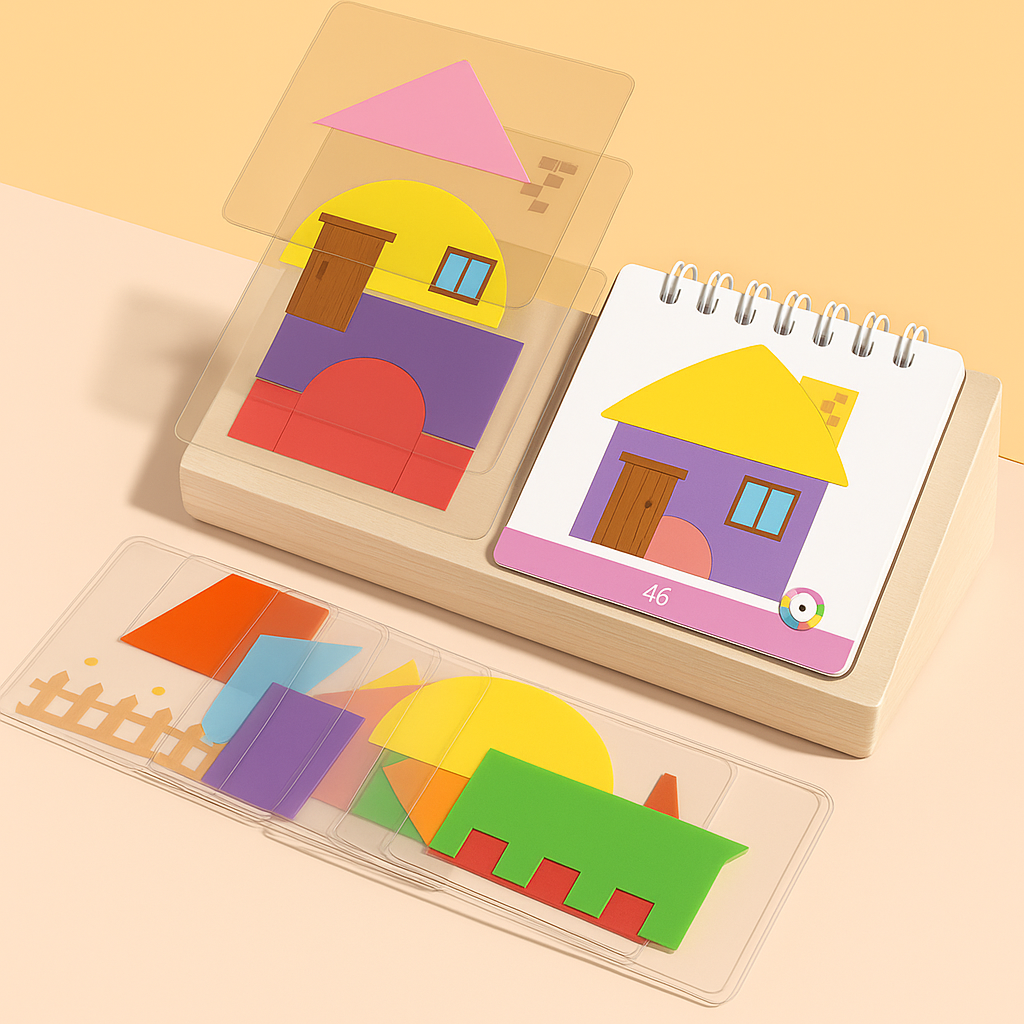 Geometrisches Farben und Formen Puzzle Rätselspiel - Fördert Logisches Denken!