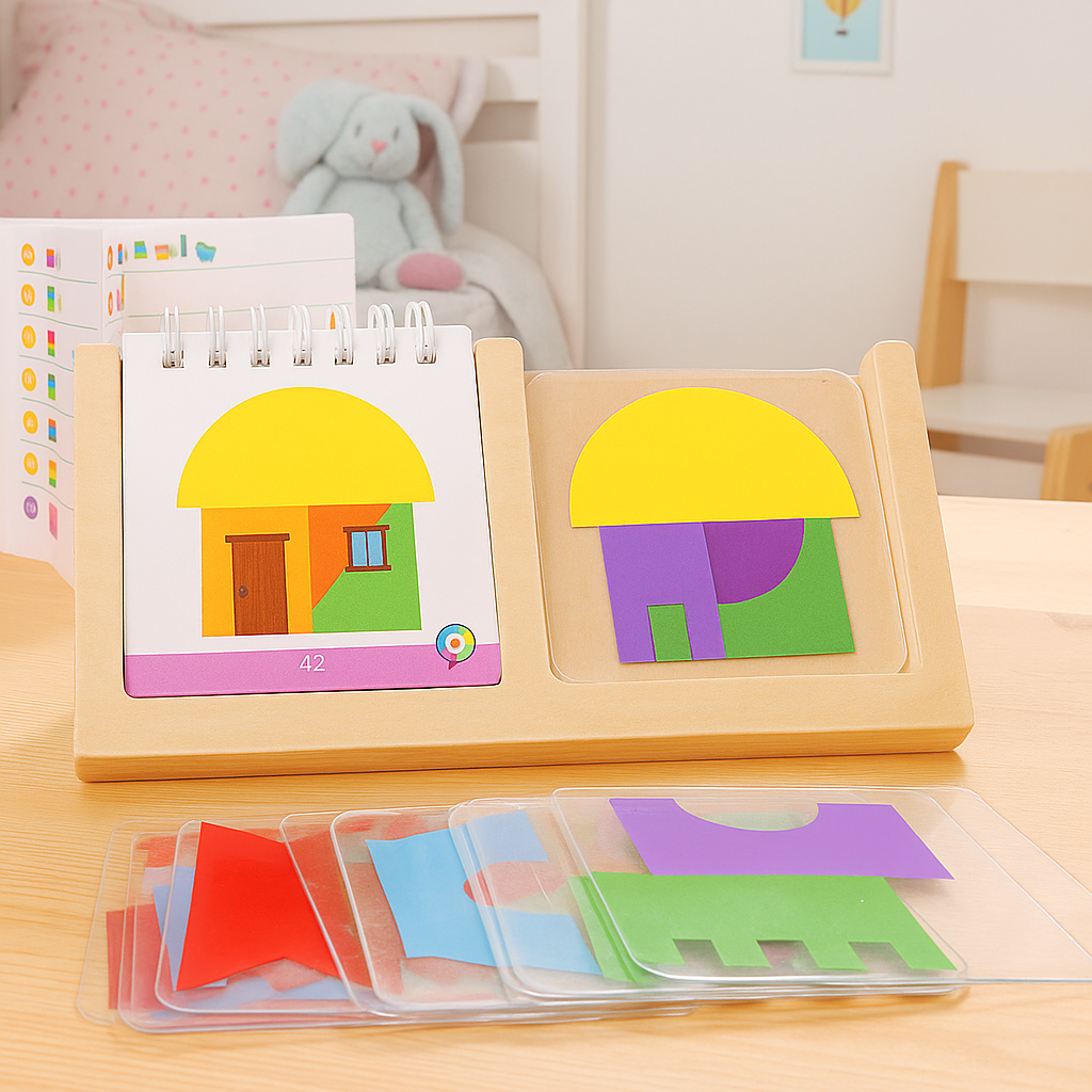 Geometrisches Farben und Formen Puzzle Rätselspiel - Fördert Logisches Denken!