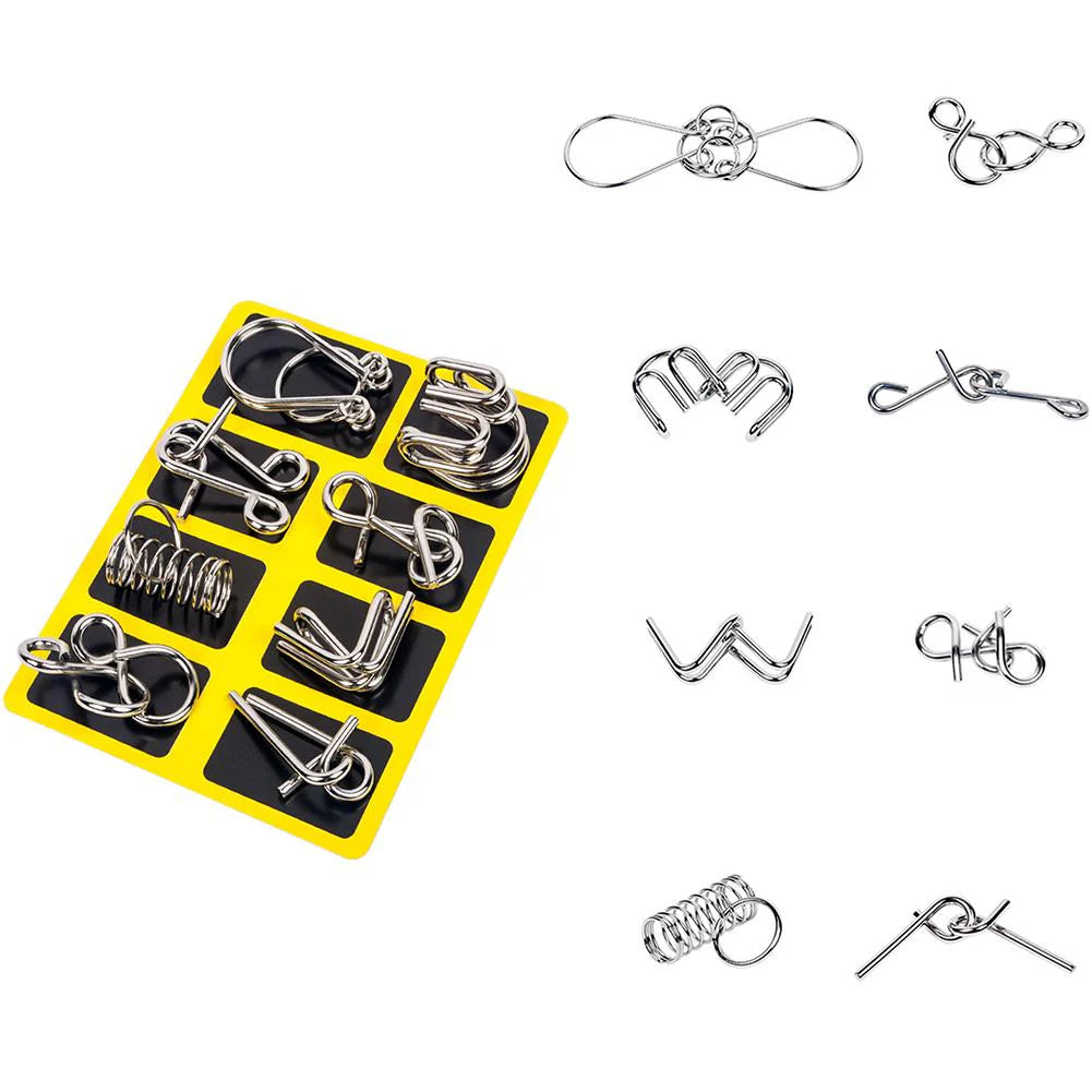 Metall Gehirn Teaser Ring Set