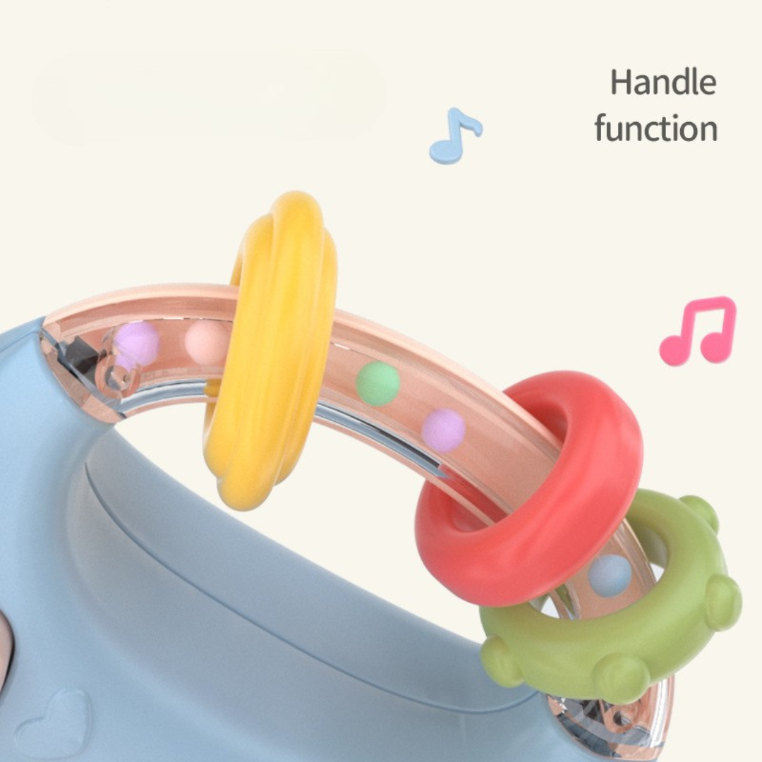 Musikalischer Baby Schnuller mit Beißring und Rasseln