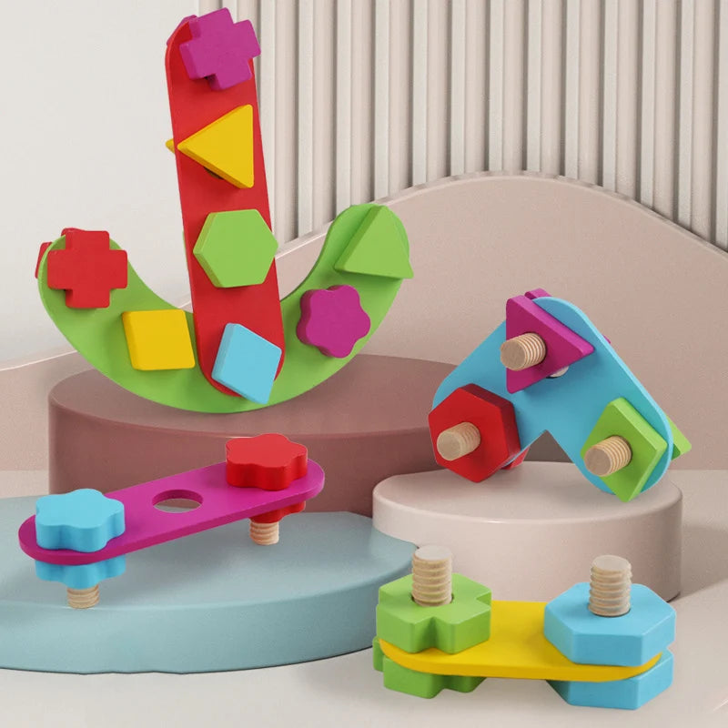 Montessroi Schrauben und Muttern Holzspielzeug