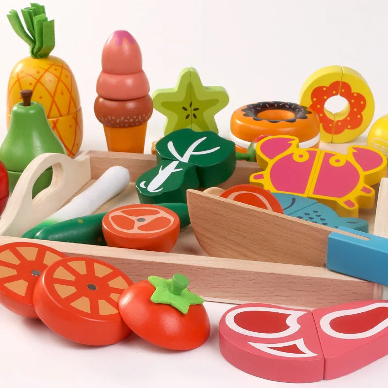 Montessori Holz Spielküche Set