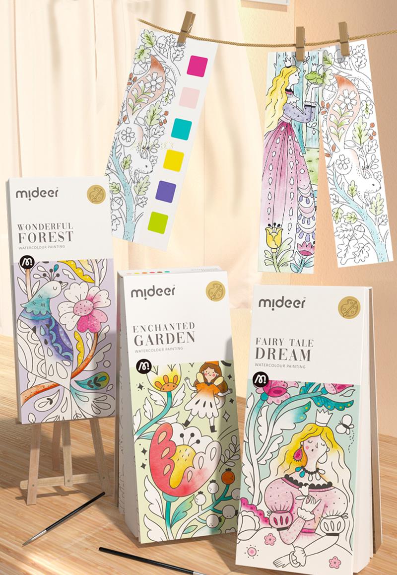 Kreativ Malbuch mit Wasserfarben – Malspaß mit 6 Farben