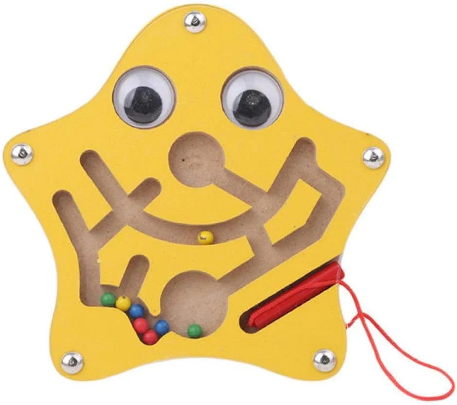 Tierisches Abenteuerlabyrinth – Magnetisches Holzpuzzle