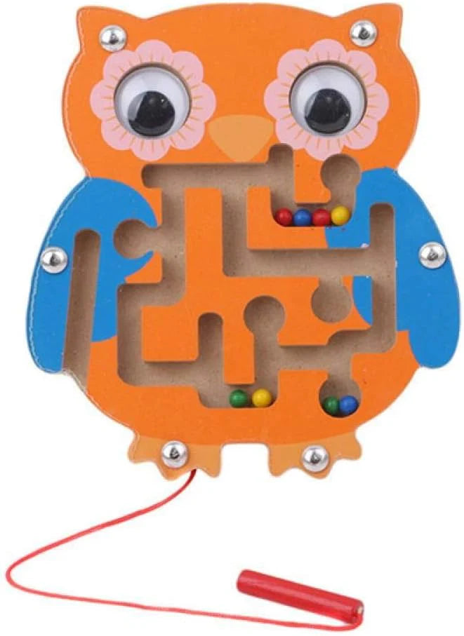 Tierisches Abenteuerlabyrinth – Magnetisches Holzpuzzle