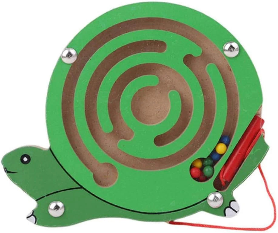 Tierisches Abenteuerlabyrinth – Magnetisches Holzpuzzle
