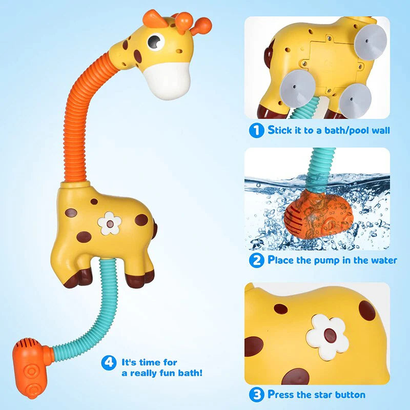 Spritzige Giraffe – Spaßige Badedusche für Kinder