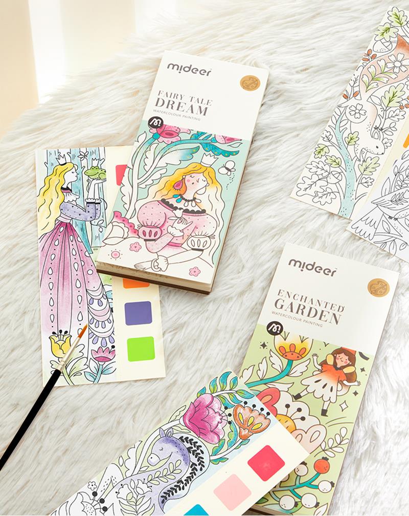 Kreativ Malbuch mit Wasserfarben – Malspaß mit 6 Farben