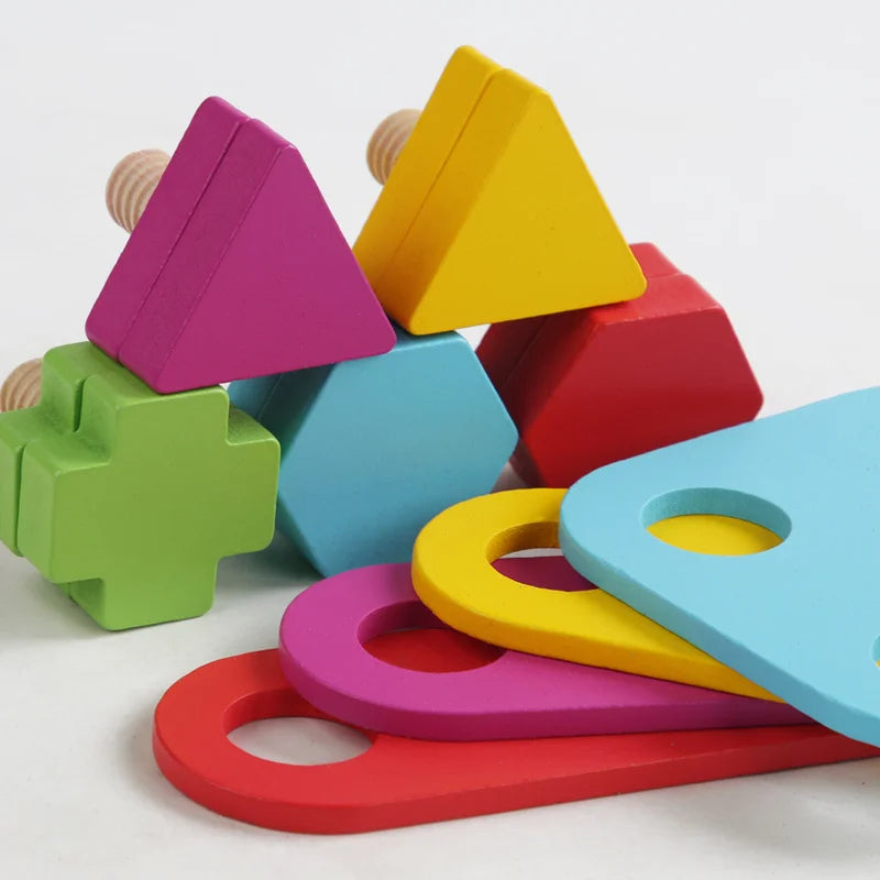 Montessroi Schrauben und Muttern Holzspielzeug