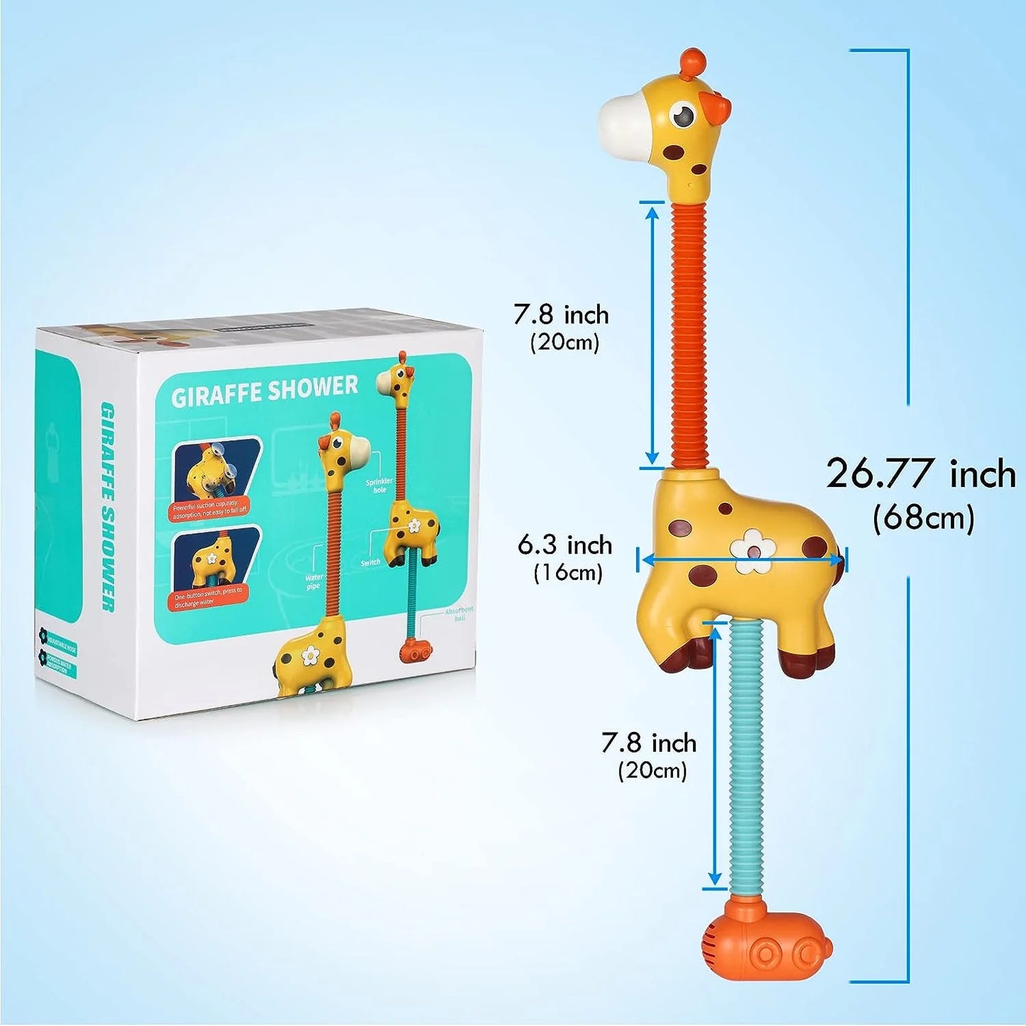 Spritzige Giraffe – Spaßige Badedusche für Kinder