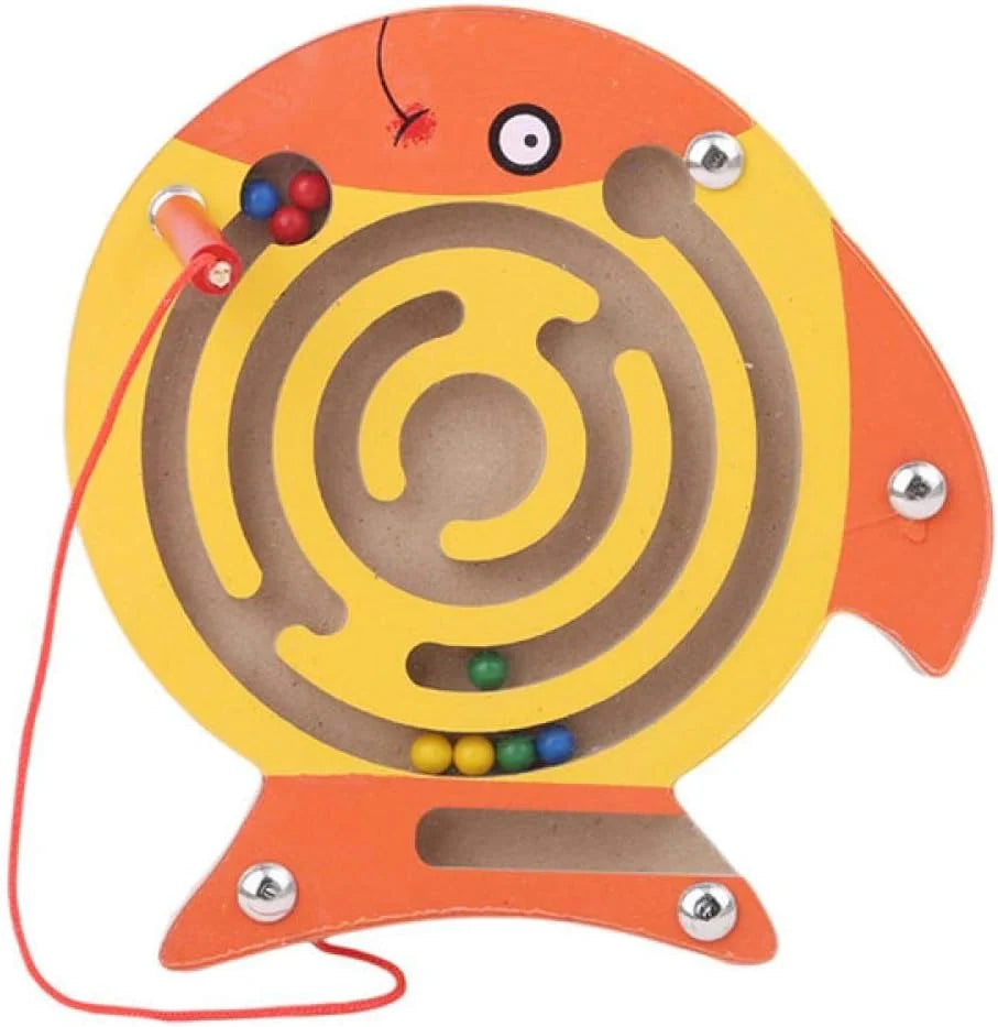 Tierisches Abenteuerlabyrinth – Magnetisches Holzpuzzle