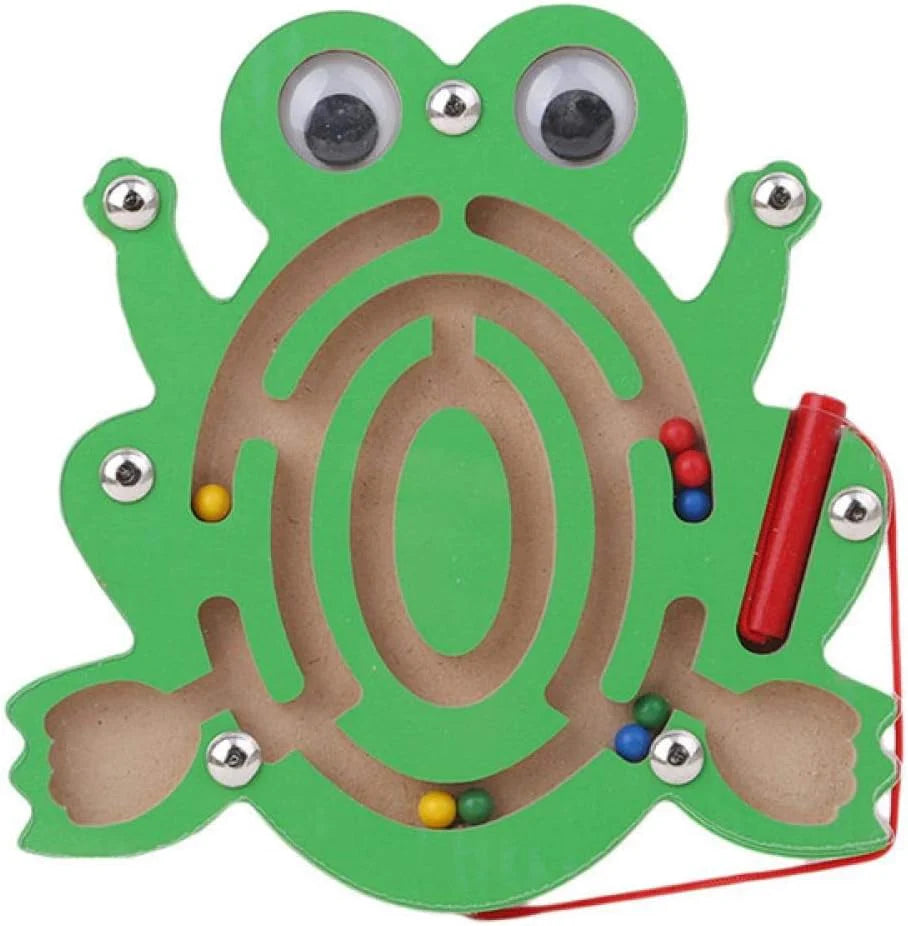 Tierisches Abenteuerlabyrinth – Magnetisches Holzpuzzle