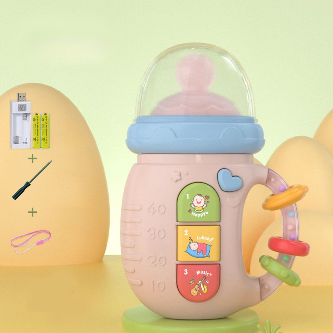 Musikalischer Baby Schnuller mit Beißring und Rasseln
