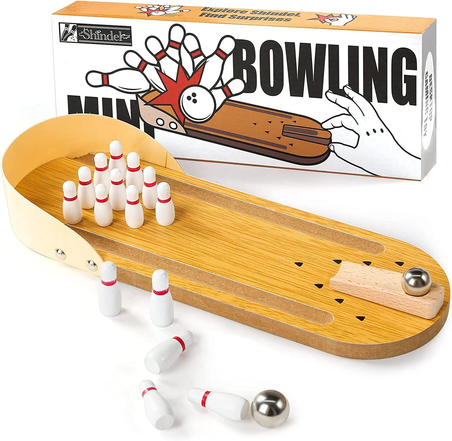MiniSchlag - Holz-Bowlingspiel