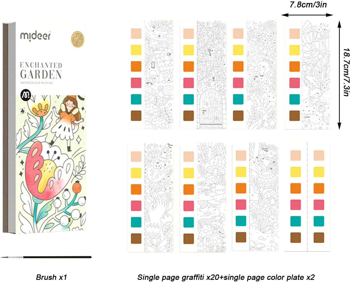 Kreativ Malbuch mit Wasserfarben – Malspaß mit 6 Farben
