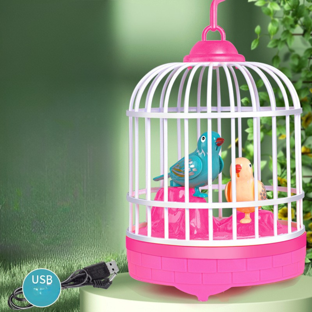 Sprechende Vögel im Käfig Kinder Spielzeug