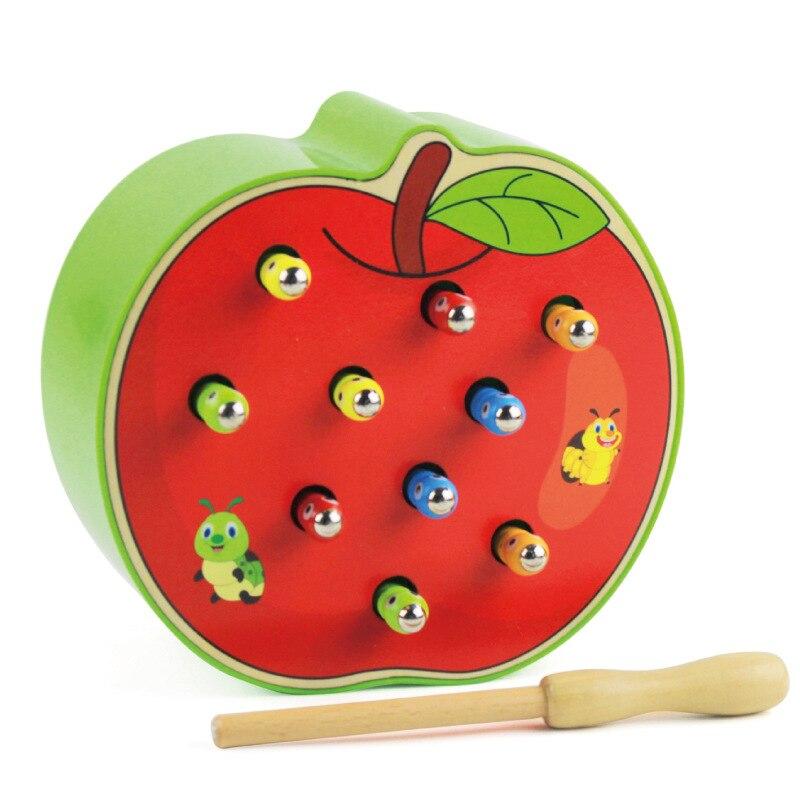 Magnetisches Montessori Würmerfangen-Spiel