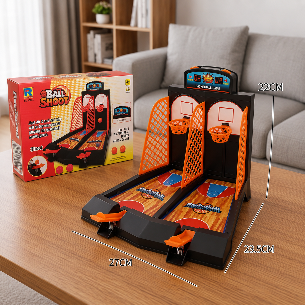 Basketball-Shootout-Spiel für 2 Spieler