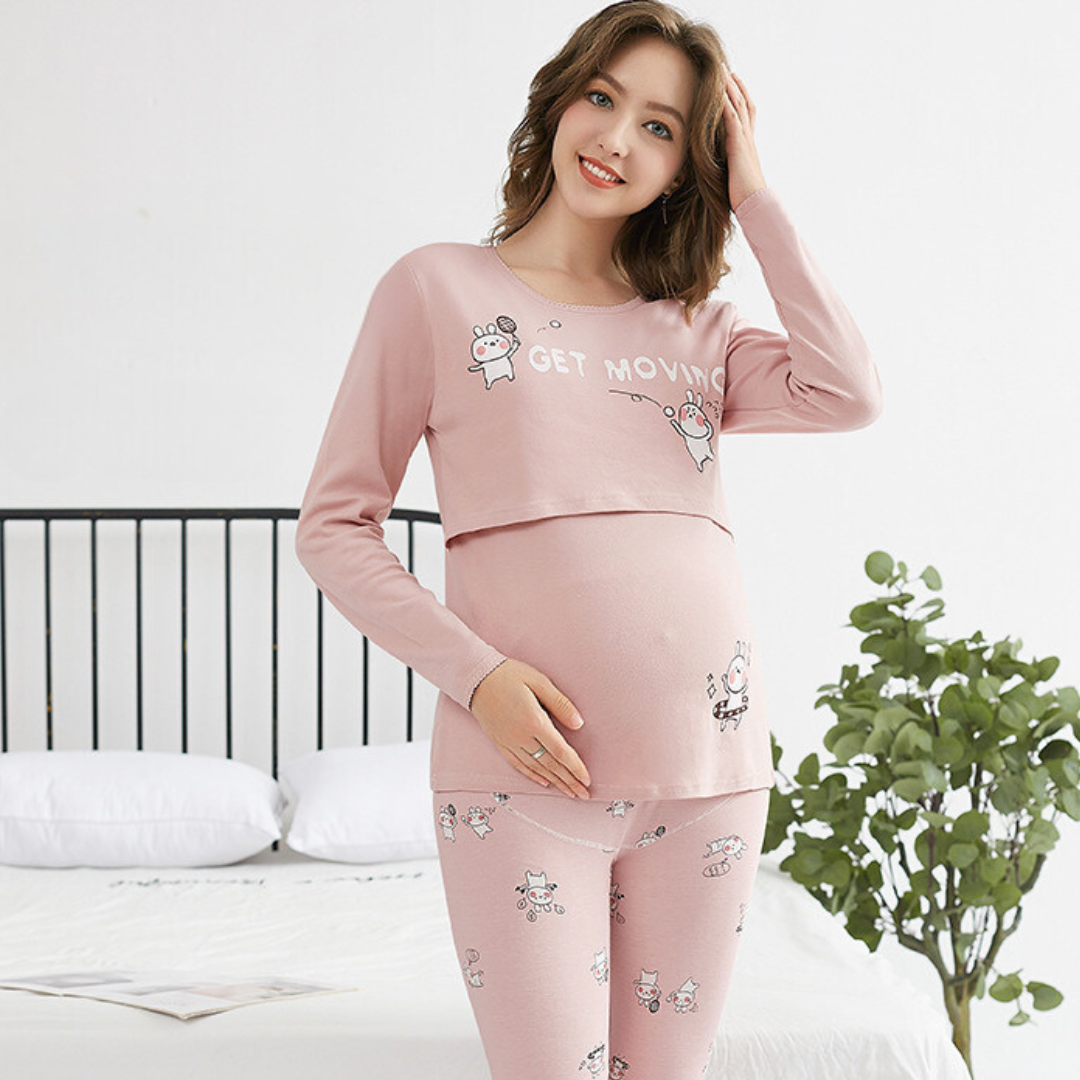 Schwangerschafts- Pyjama für Frauen