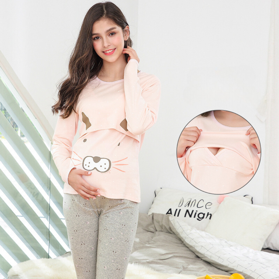 Schwangerschafts- Pyjama für Frauen