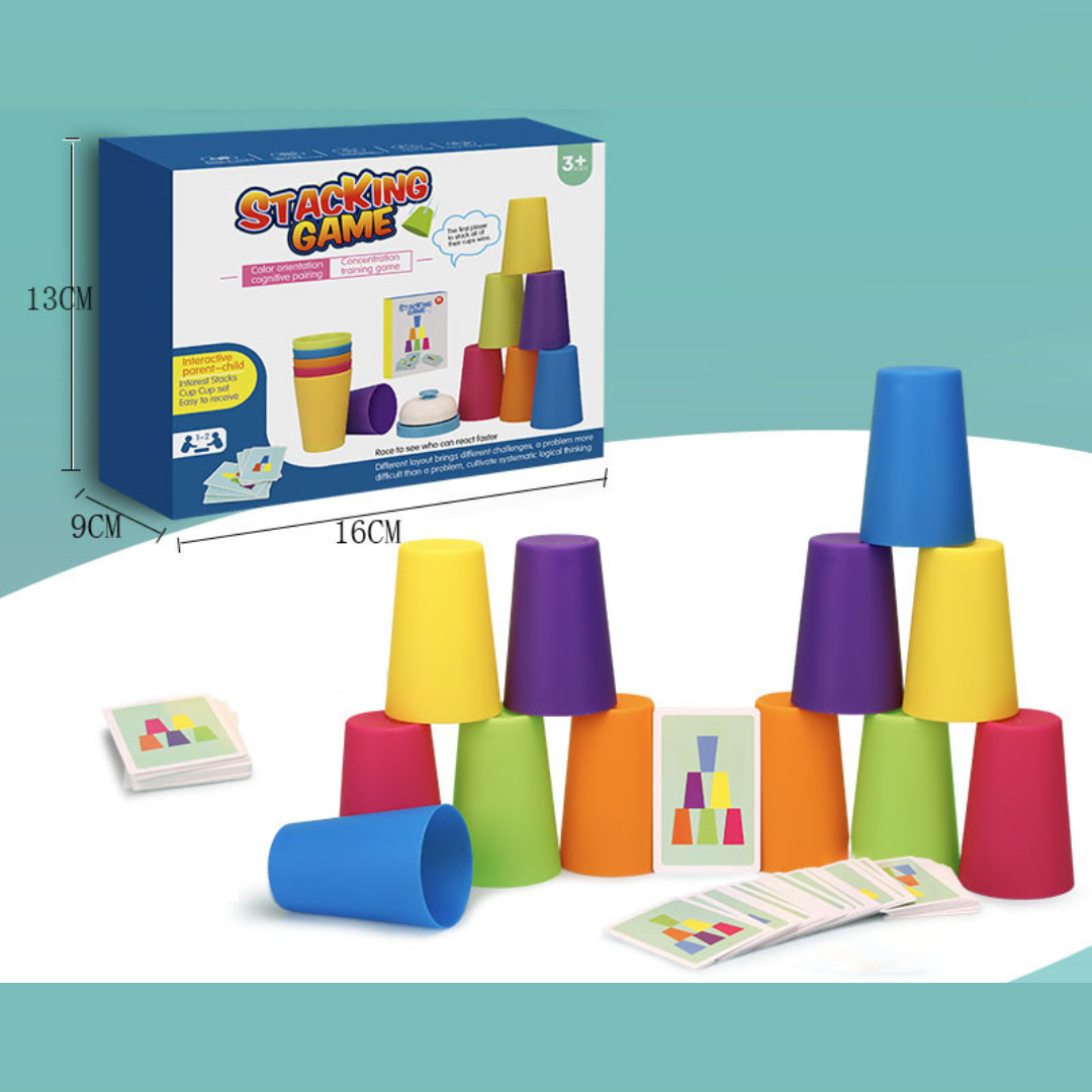 Montessori Becherstappel Spiel