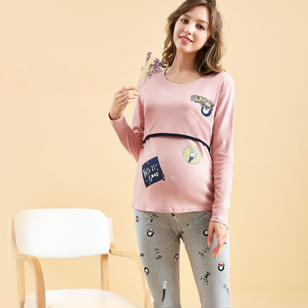 Schwangerschafts- Pyjama für Frauen