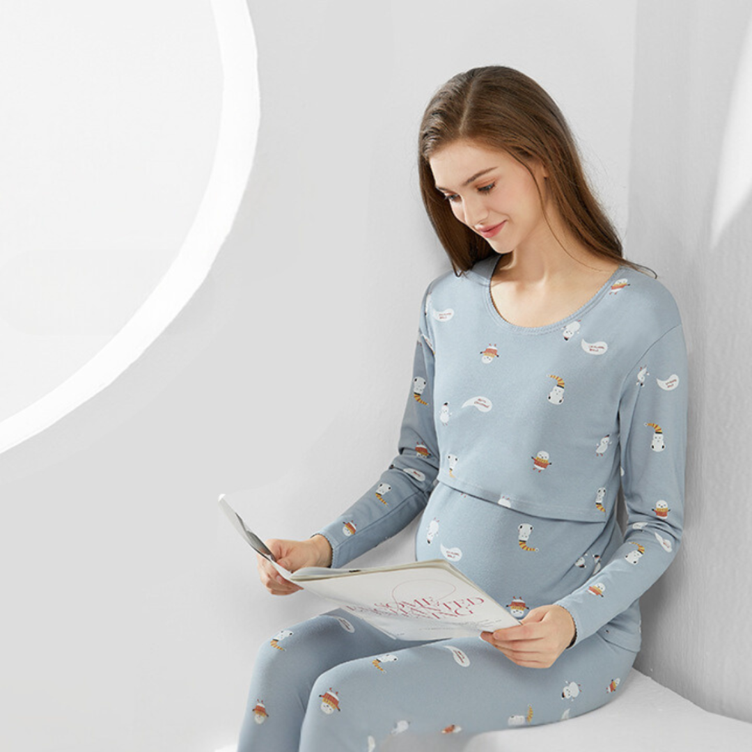 Schwangerschafts- Pyjama für Frauen