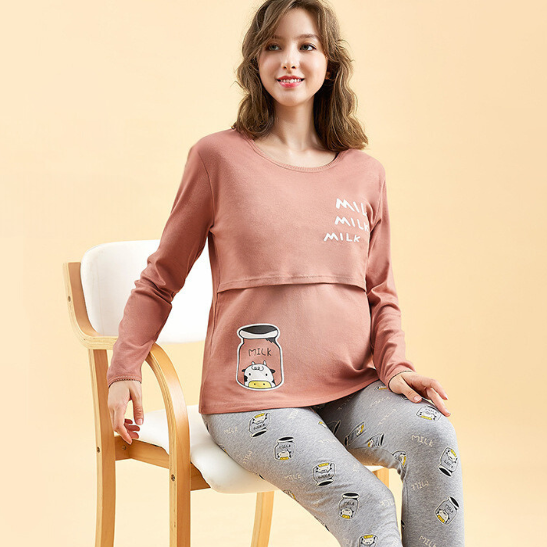 Schwangerschafts- Pyjama für Frauen