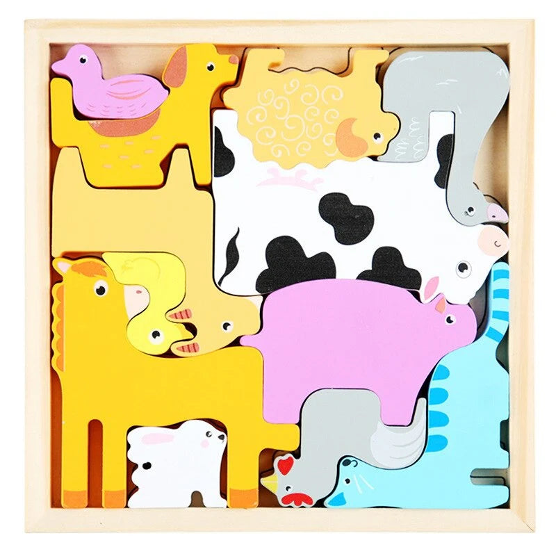 Wie passen die Formen in den Rahmen? - Formen-Puzzle