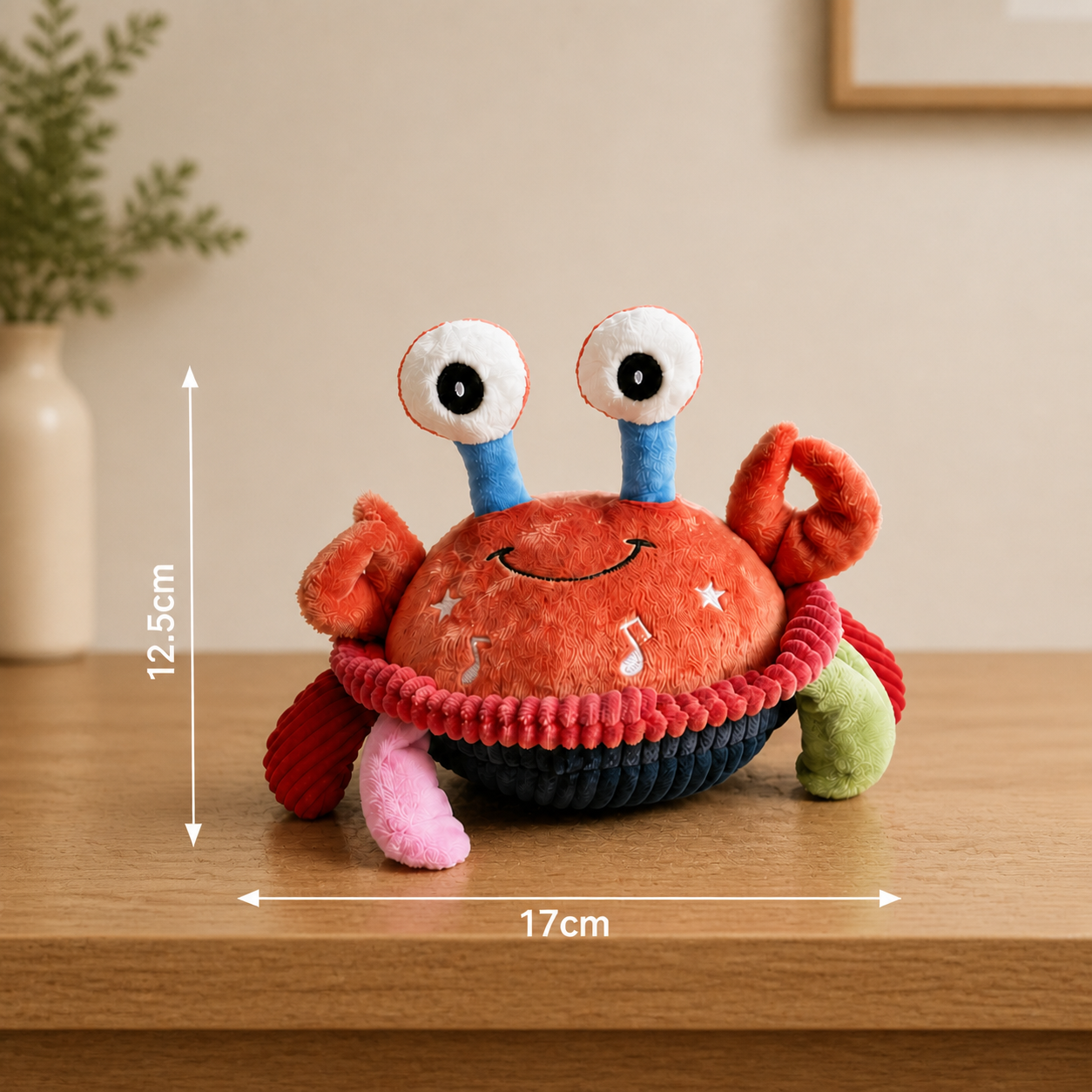 Interaktive musikalische Krabbe mit Sprachfunktion – Bewegliches Lernspielzeug für Babys