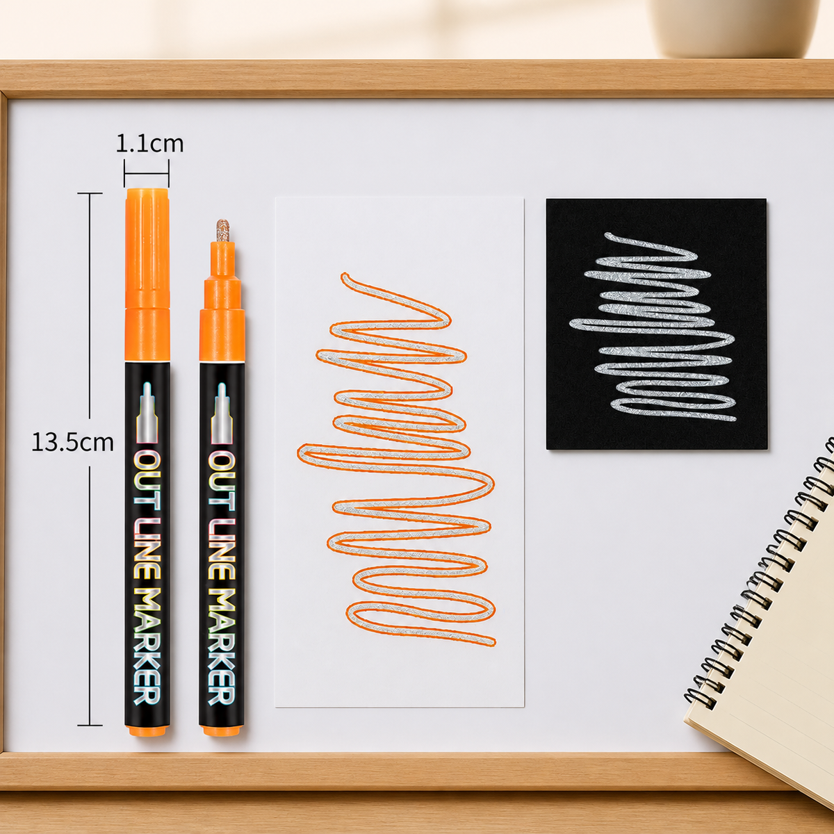Schimmernde Konturen- & Metallic-Glitzermarker im Set