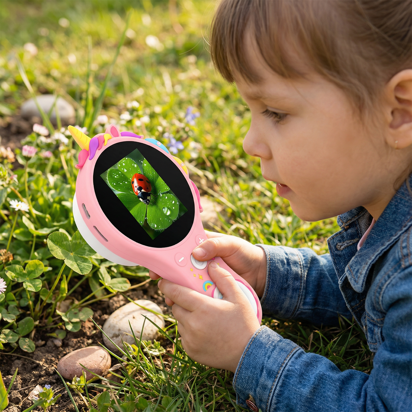 Kinder Video-Mikroskop mit Bildschirm – Mobiles Forschungsgerät für kleine Entdecker