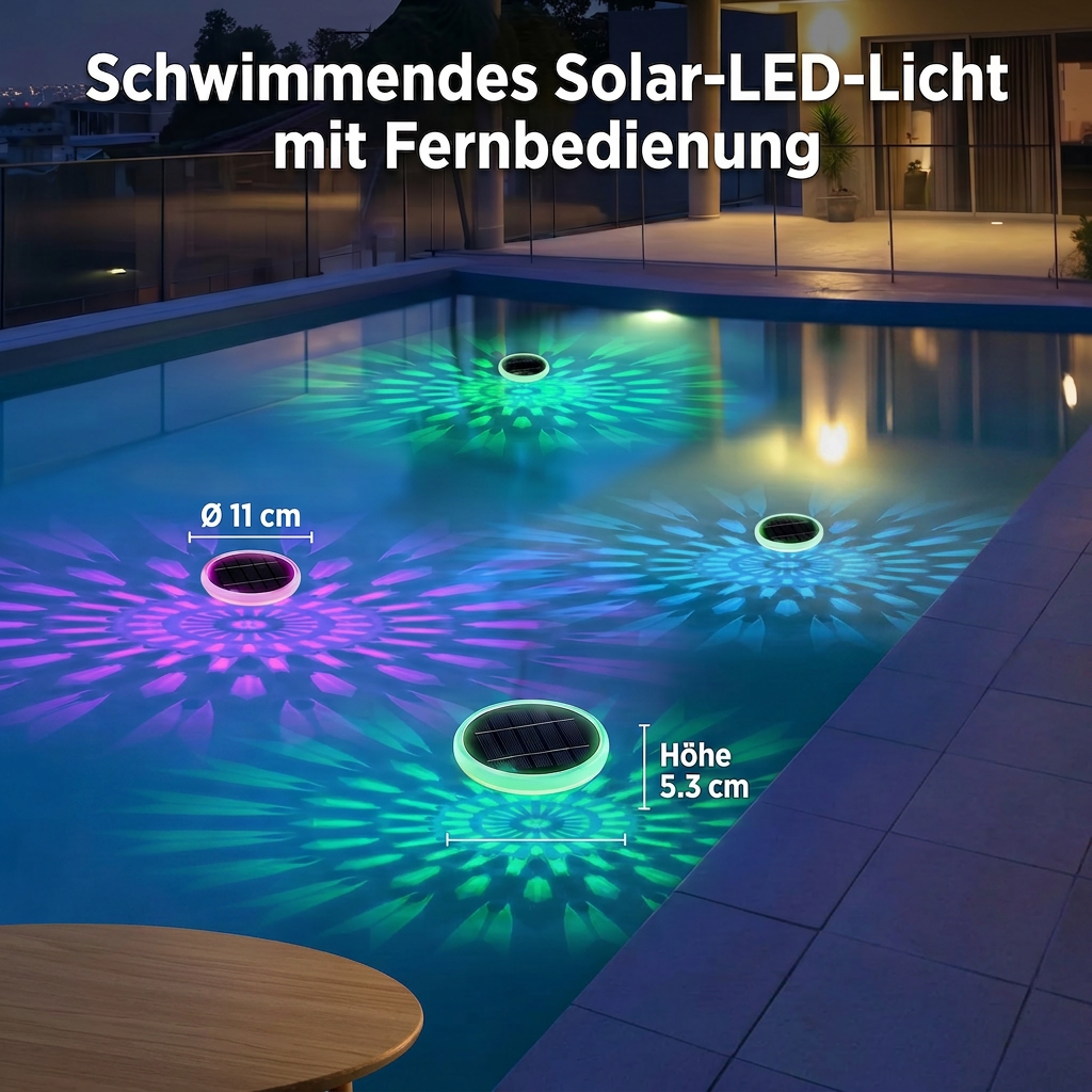 Schwimmendes Solar Led Licht mit Fernbedienung