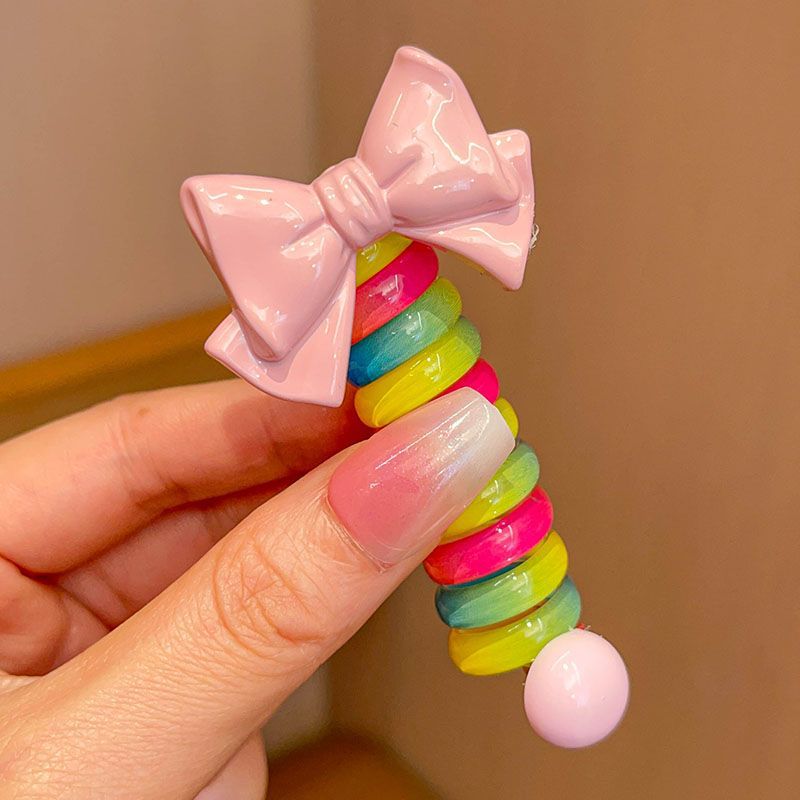 Süßes Spiral-Haargummi-Set für Kinder
