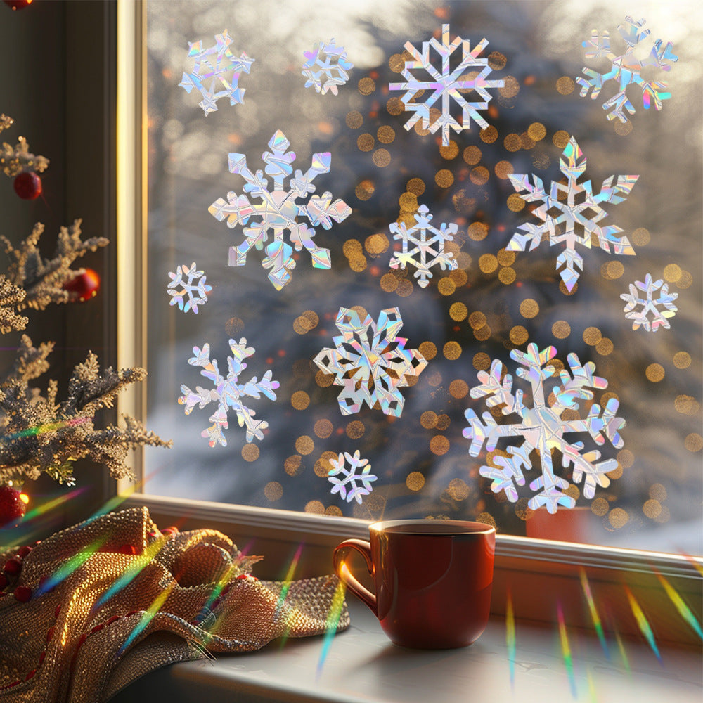 Wiederverwendbare Schneeflocken-Sonnenfänger-Fenstersticker