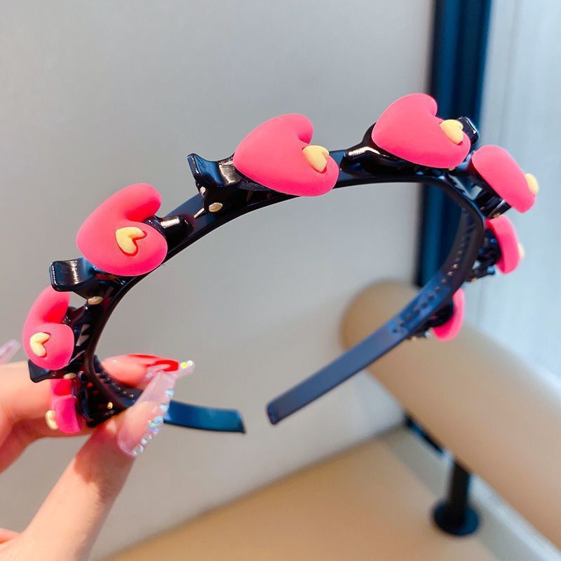 Niedliche Haarclips & Haarbänder für Mädchen mit Blumen-, Erdbeer- & Regenbogen-Anhängern