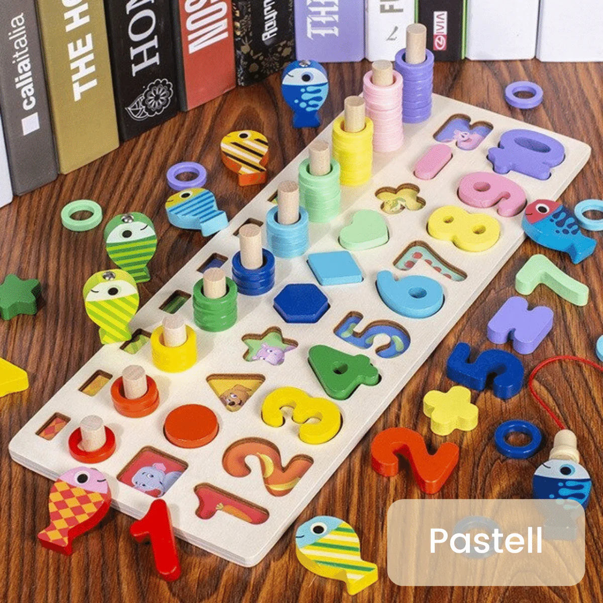 WoodenEdu | Kognitives Lernspiel - Montessori-Holzspielbrett