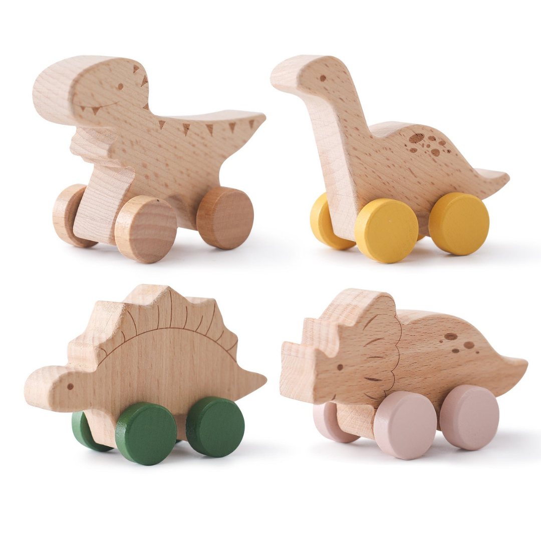 Montessori Holz Zug Pastelfarben