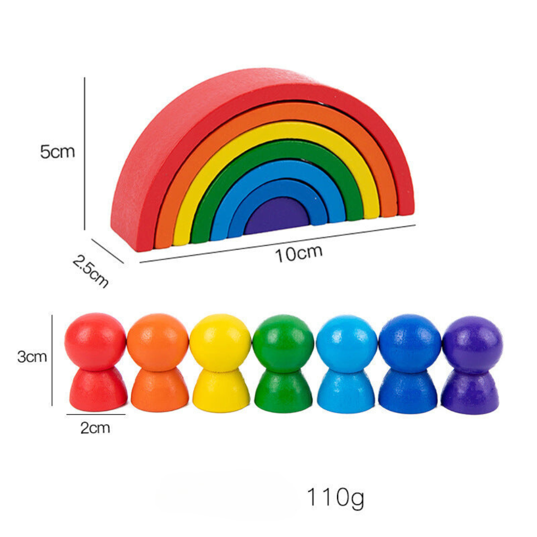 Montessori Farben Holzbausteine