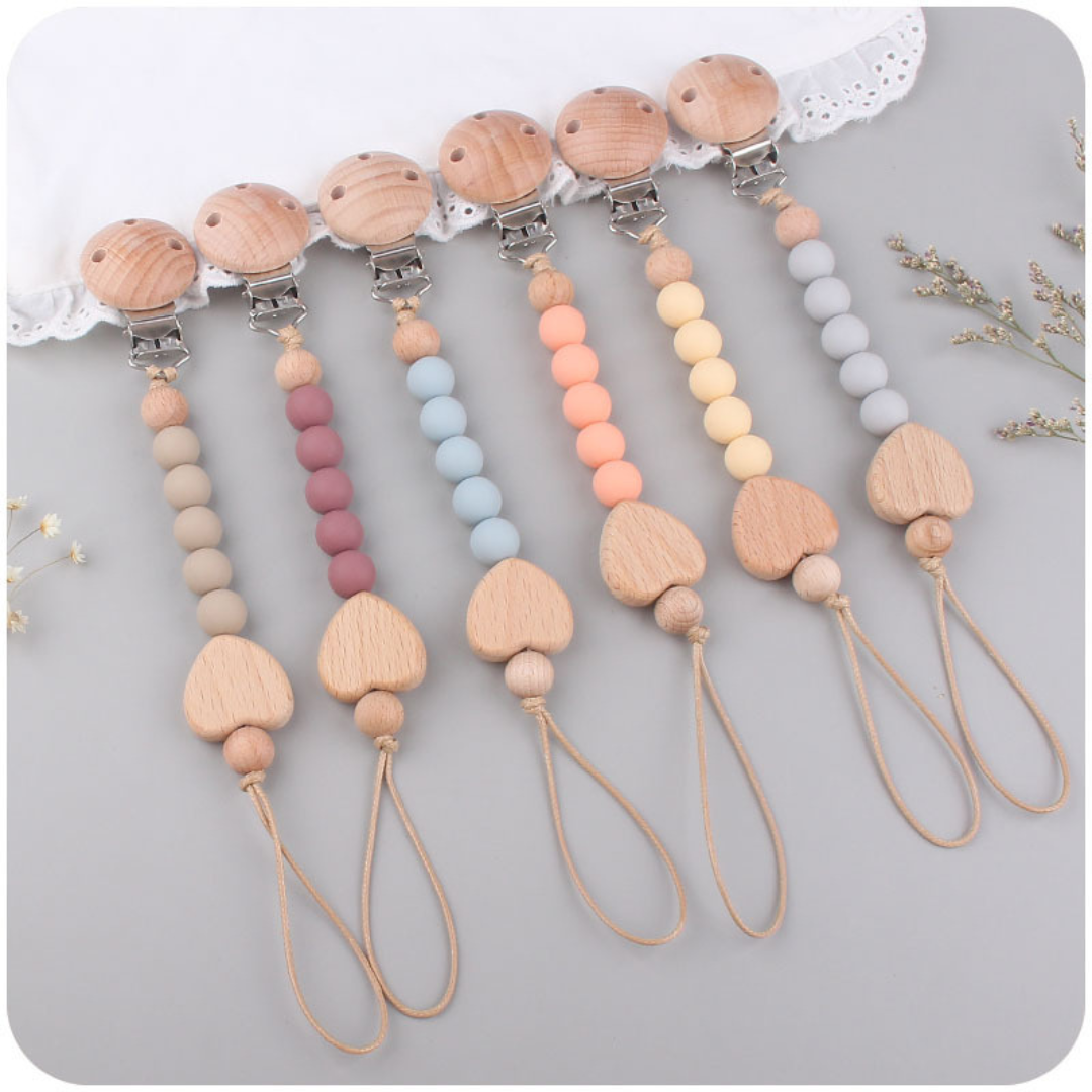 Baby Schnuller Kette aus Holz