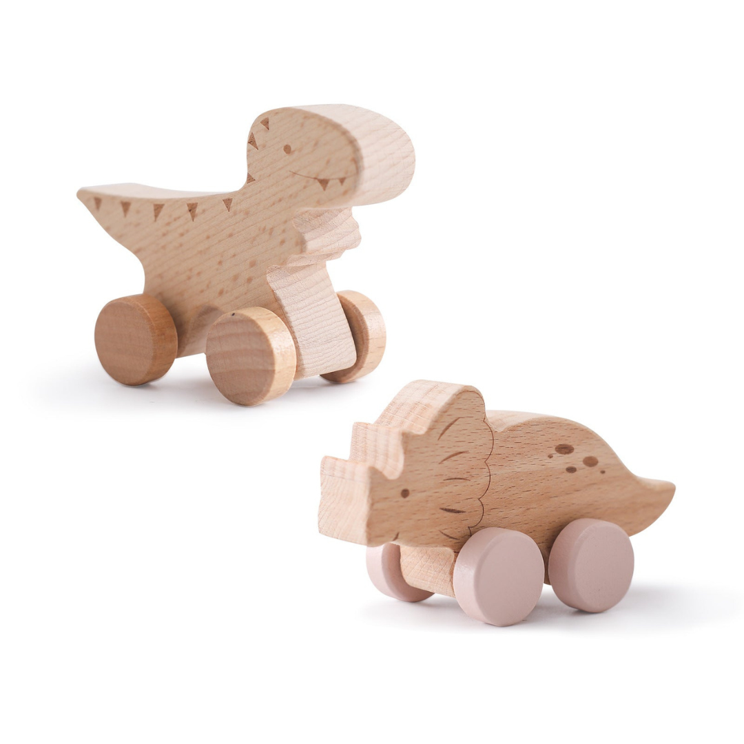 Montessori Holz Zug Pastelfarben