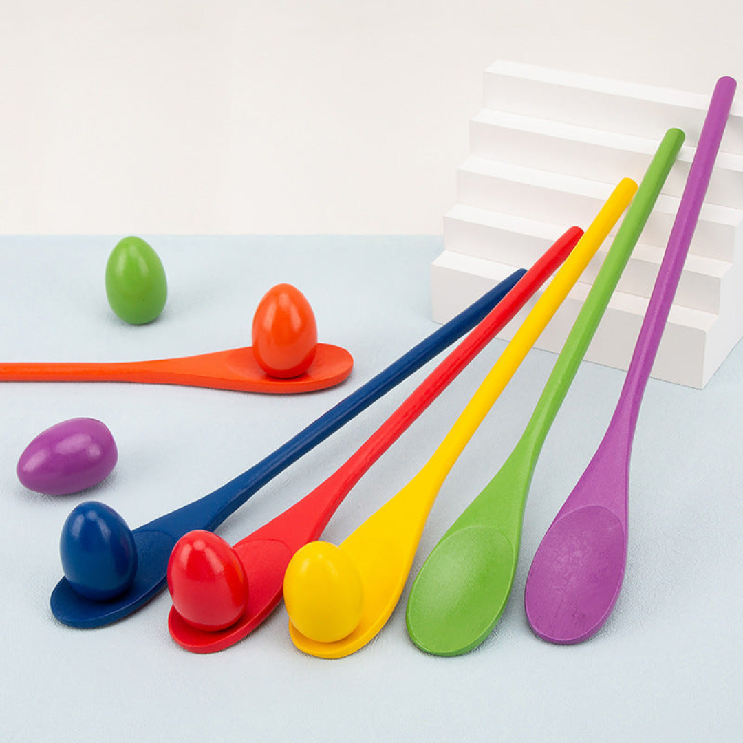 Montessori Holz Farben Löffel