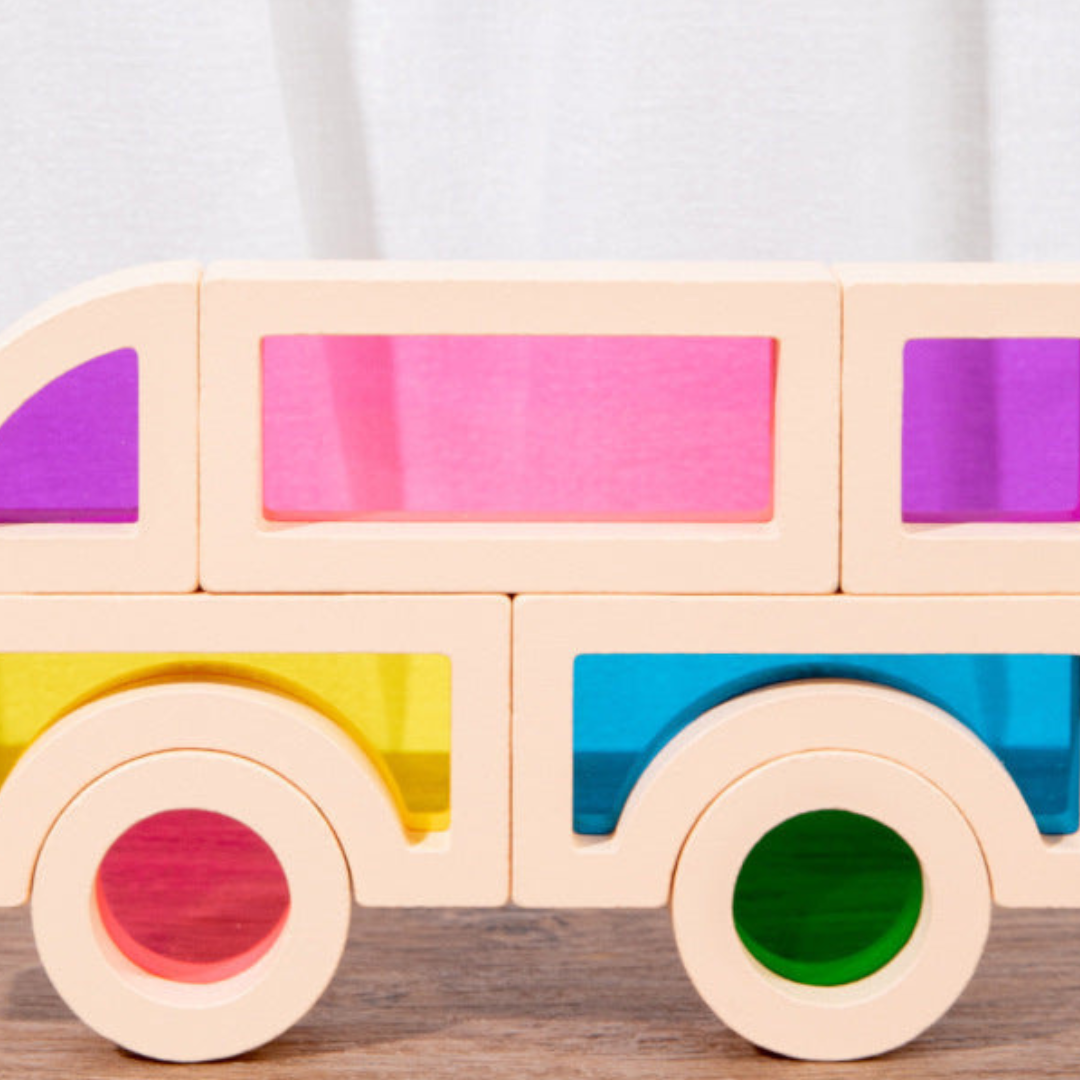 Montessori Holzfenster Spielsteine