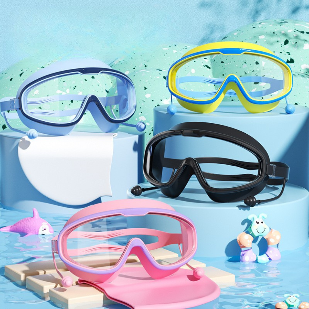 KIndergerechte Schwimm Brillen mit Großen Rahmen und Anti-Beschlag System