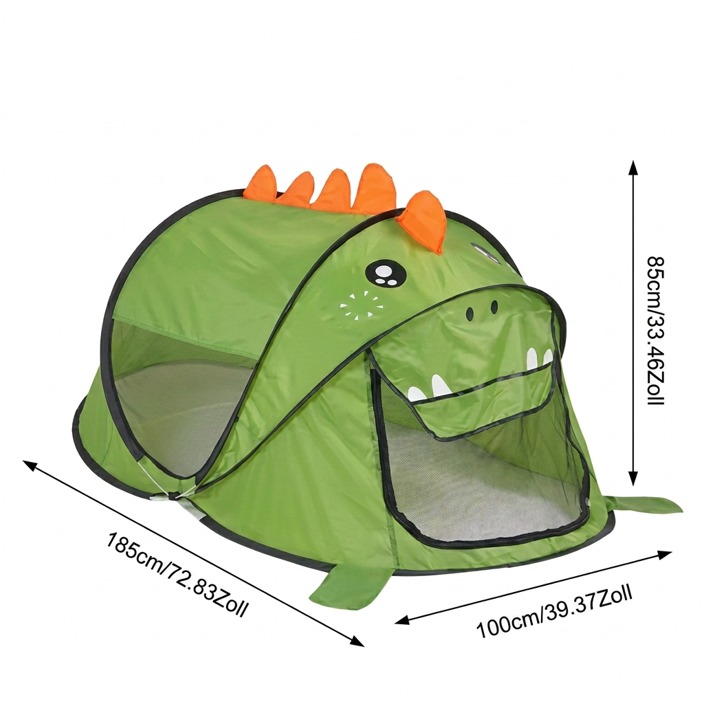 Faltbares Dino-Spielzelt für Kinder – perfekt für warme Tage & gemütliche Spielstunden